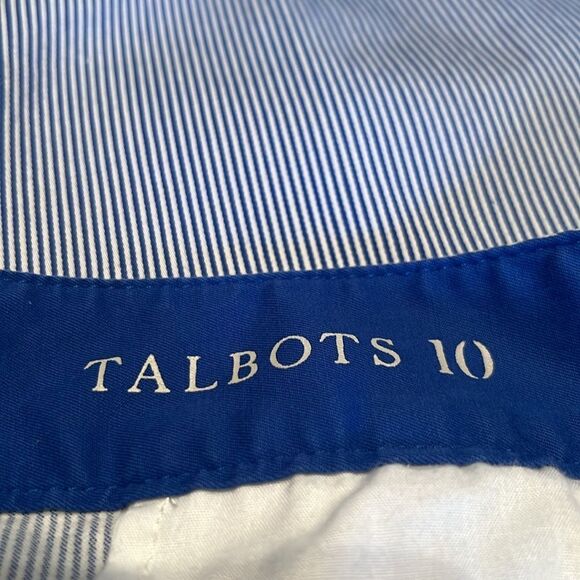 Talbots TheβWeekend Chino Pants 10 blue and white stripe - Picture 2 of 13